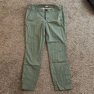 Green Frankie jcrew pants size 6
